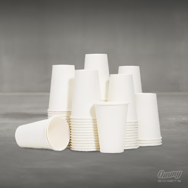 Disposable paper coffee cups available