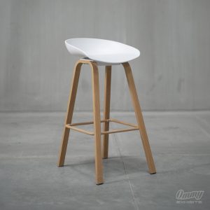 Nordic Plastic Bucket Bar Stool White