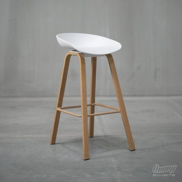 Nordic Plastic Bucket Bar Stool White