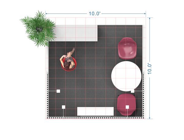 RLU1010-01 - 10'x10' Trade Show Booth Rental