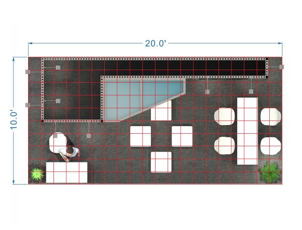 RLU1020-61 - 10'x20' Trade Show Booth Rental