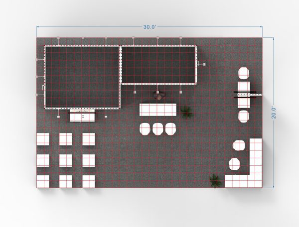 RLU2030-116 - 20'x30' Trade Show Booth Rental