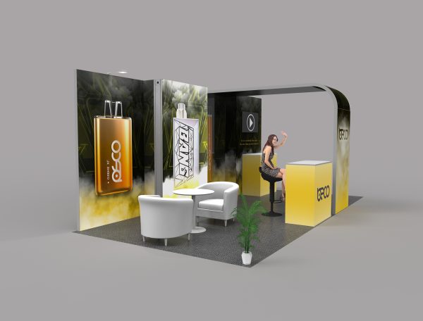 STL1020-04 - 10'x20' Trade Show Booth Rental