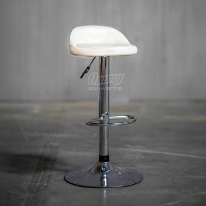 Faux leather and chrome lift bar stool