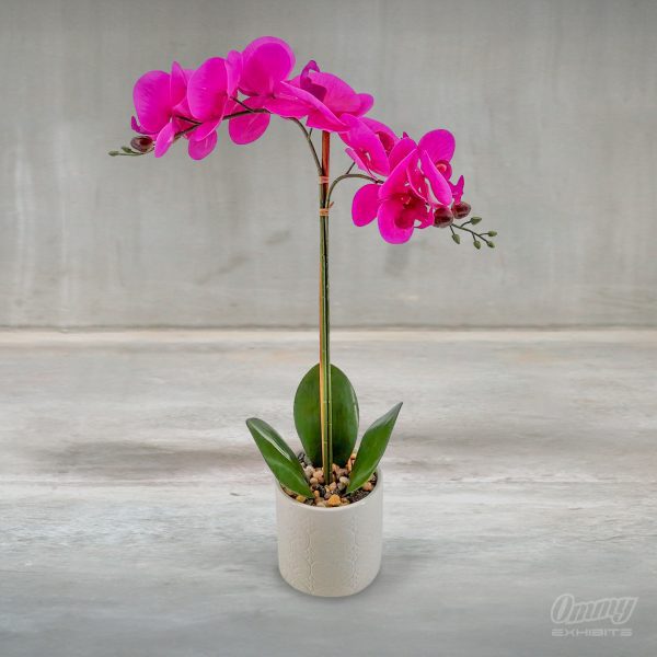 Artificial Potted Orchid in ceramic pot