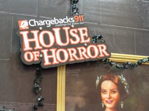 Chargeback "House of Horror" 20x20 booth at Money20/20, 2024