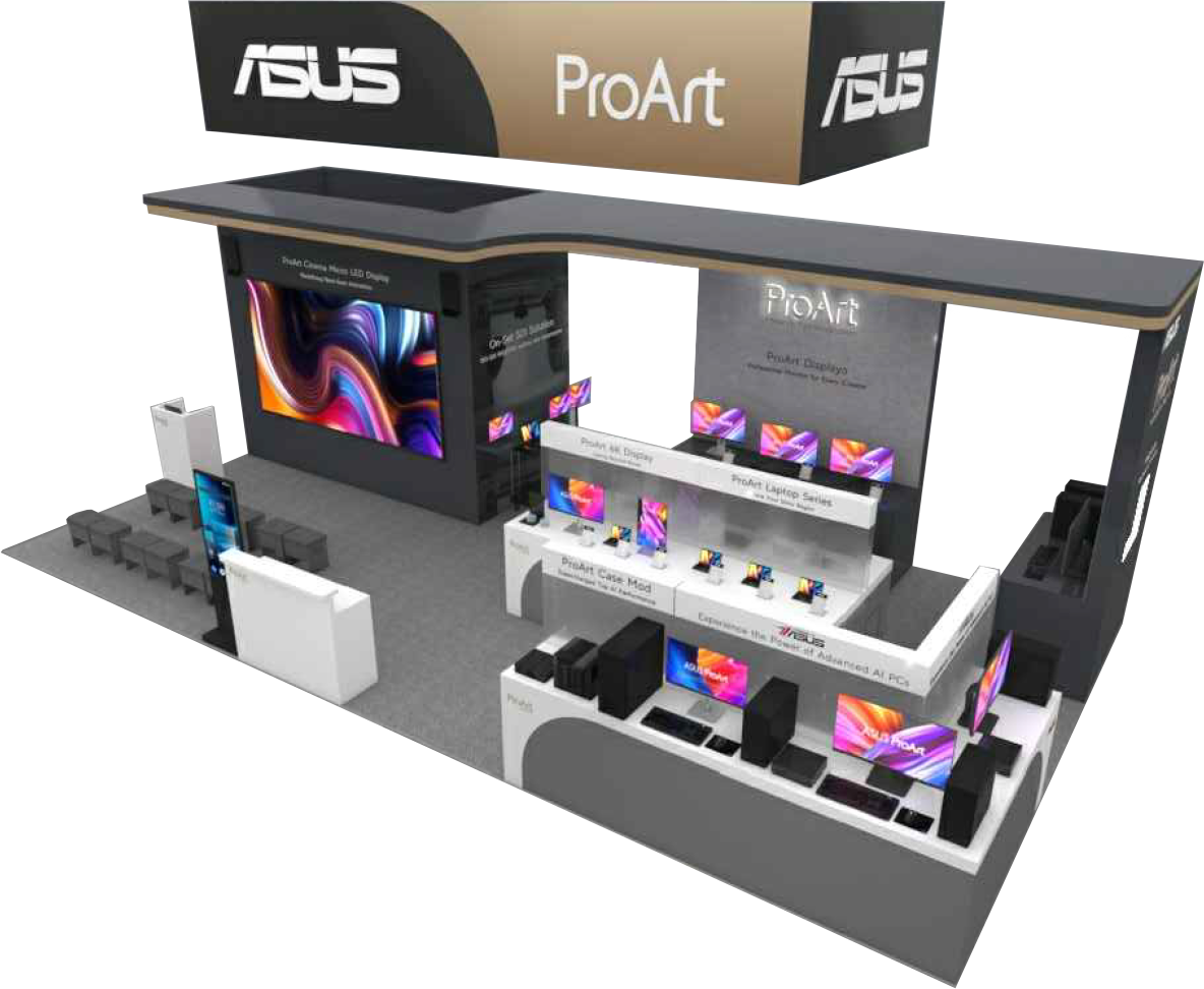 ASUS 20'x40' NAB booth render