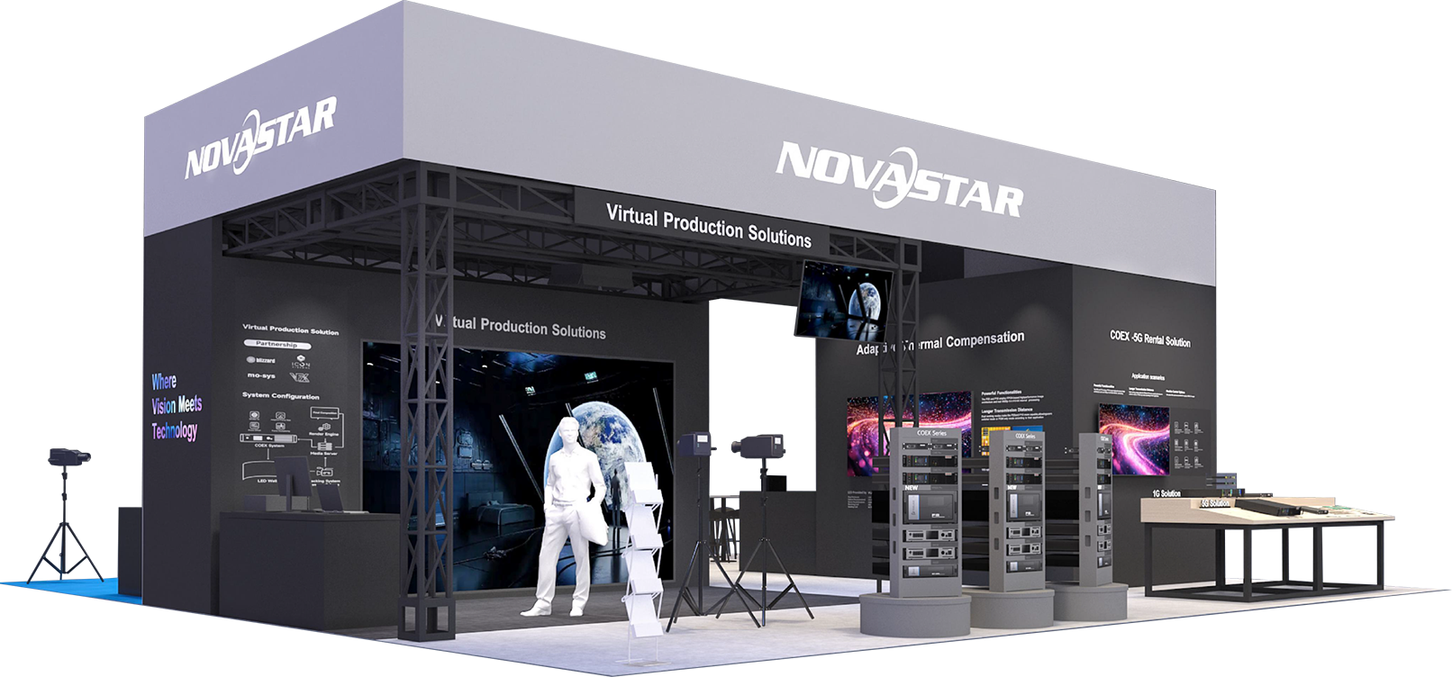 Novastar 40' x 40' NAB booth render Novastar 40' x 40' NAB booth render