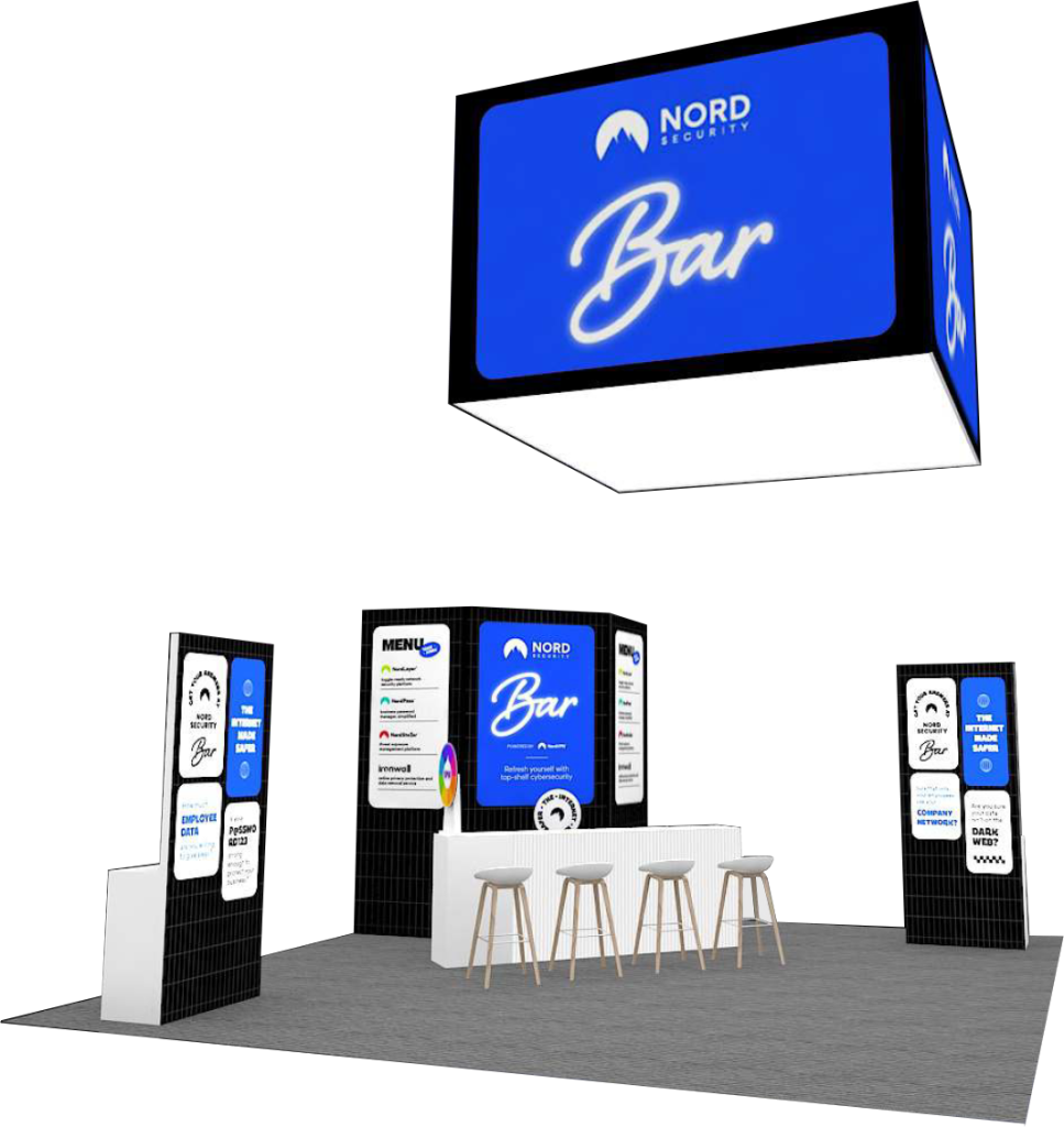 Nord Security 20'x20' RSA Conference Booth - 3D Render