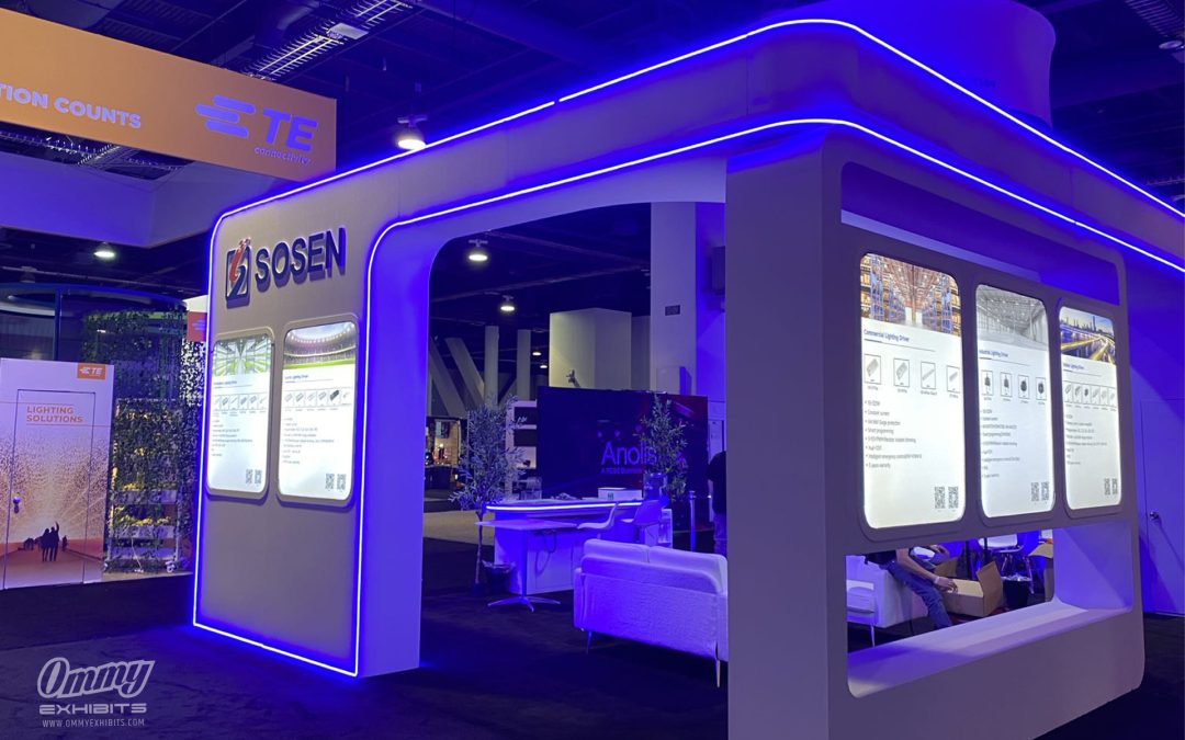 Modern Trade Show Booth Design Spotlight: SOSEN Illuminates LightFair 2025