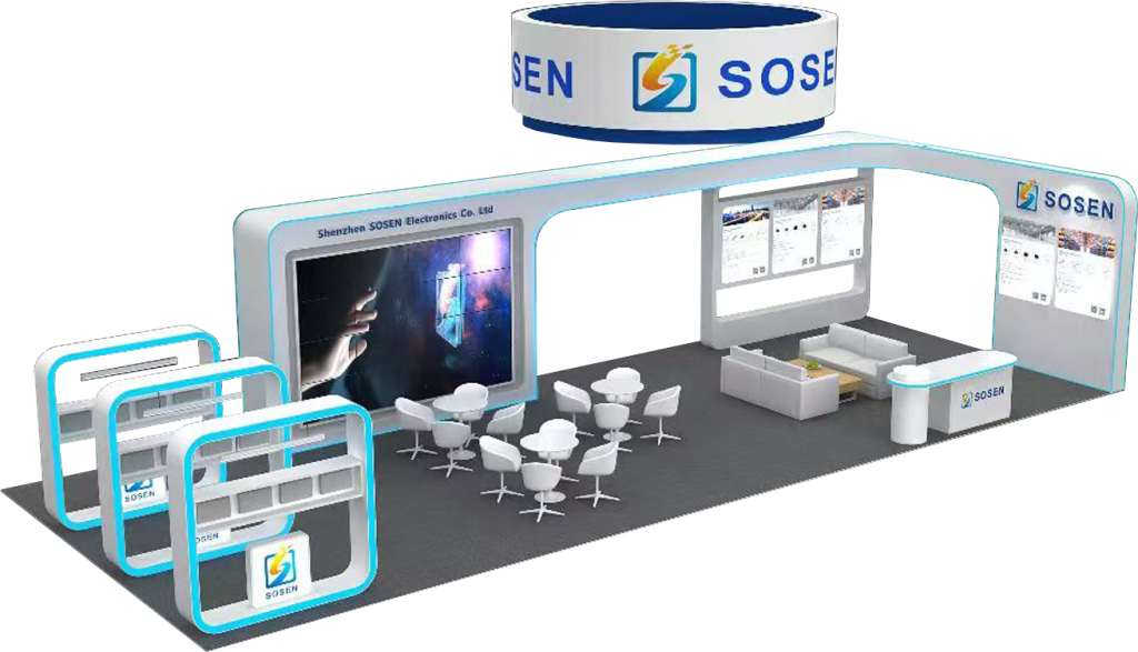SOSEN 50x20 LightFair Booth 3D Render