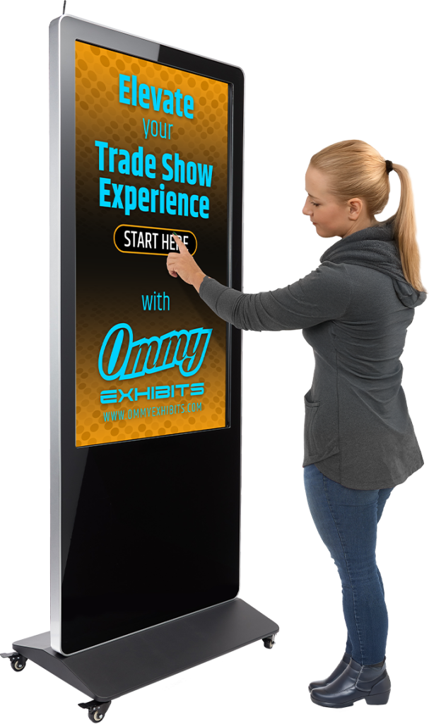 Include interactive screens to draw attendees