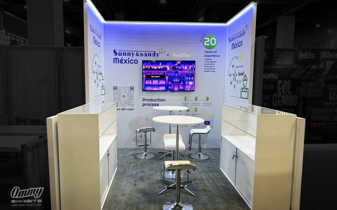 Ommy Exhibits’ Impactful Licensing Trade Show Booth for Sunny & Sandy