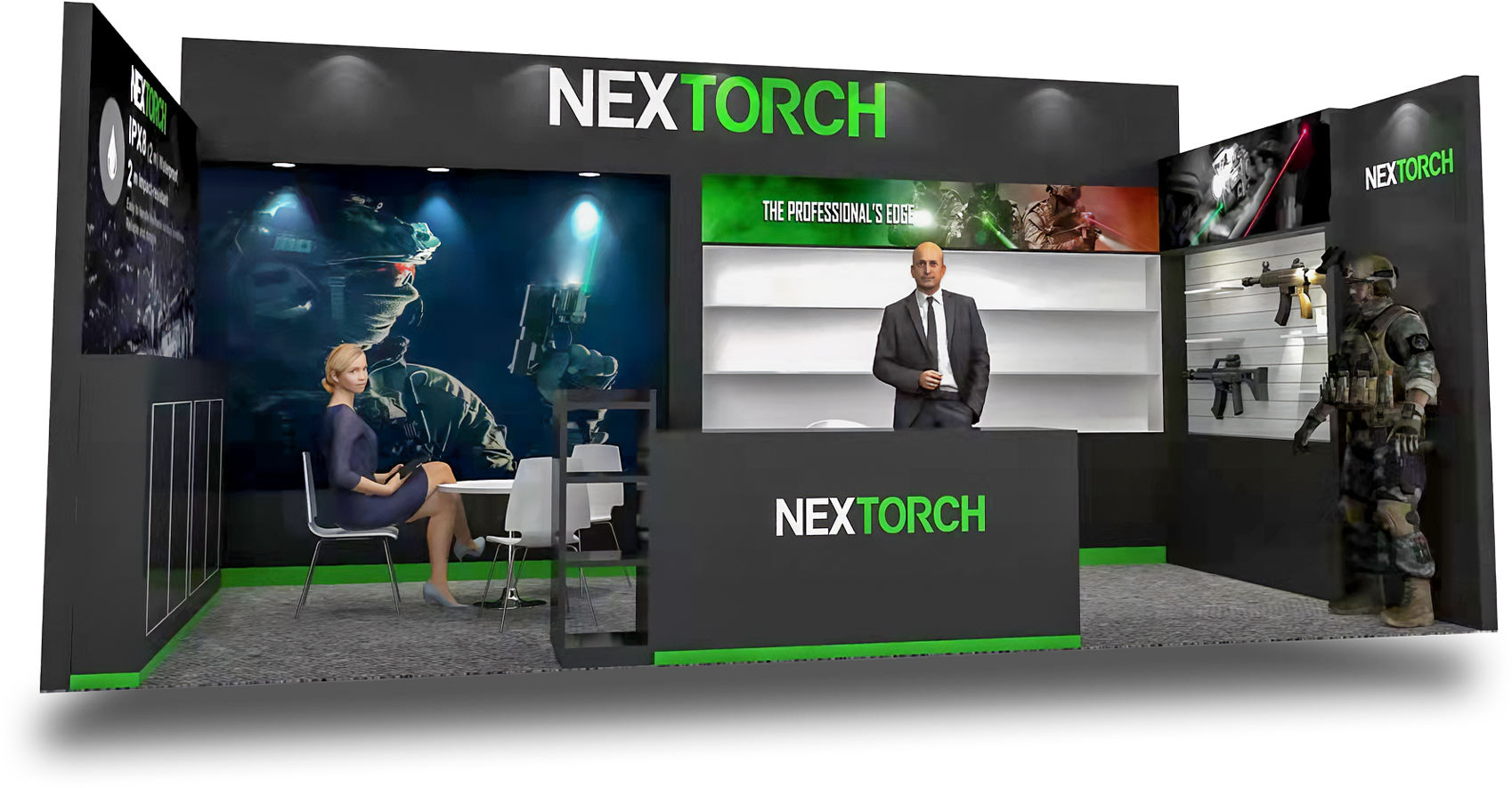 NexTorch 10x20 SHOT Show booth