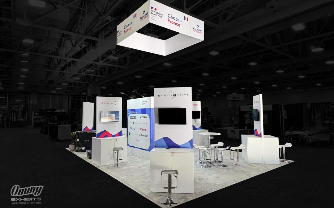 Modern Small Sat Booth Design for Business France