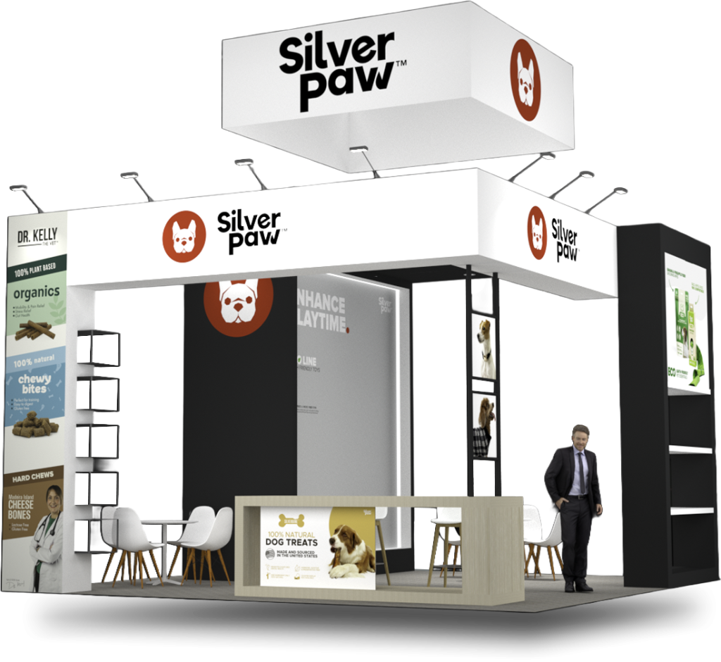 Silver Paw 20x20 SuperZoo Booth Design