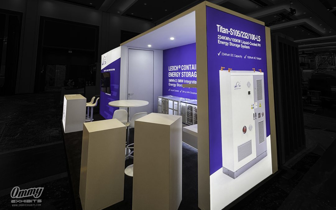 Vibrant RE+ Booth Design for Leoch Battery