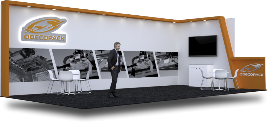Odecopack 15x30 Pack Expo booth design