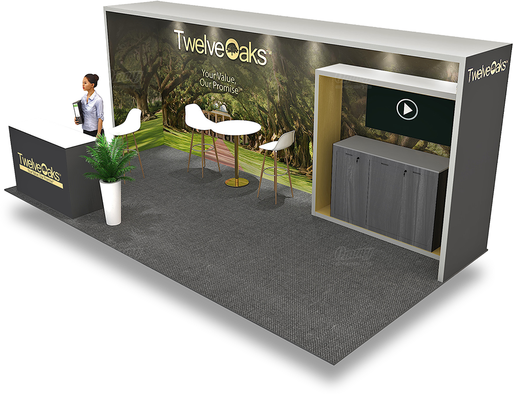 RLU1020-64 "The Focal Suite 10×20" - Rental Booth Design