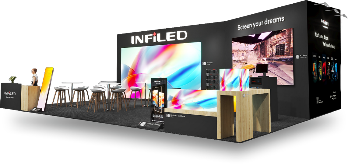 INFiLED 30x40 NAB 2026 booth render