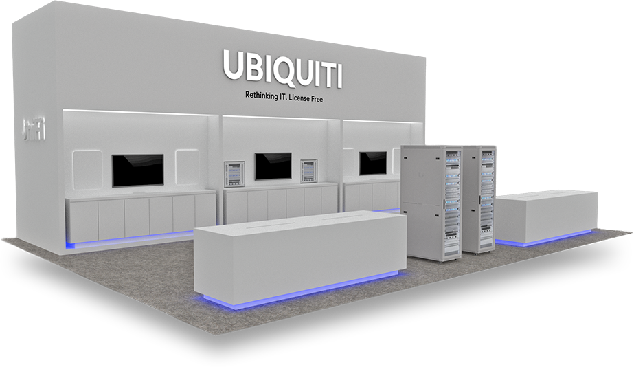 Ubiquiti 30x40 NAB 2026 booth design render